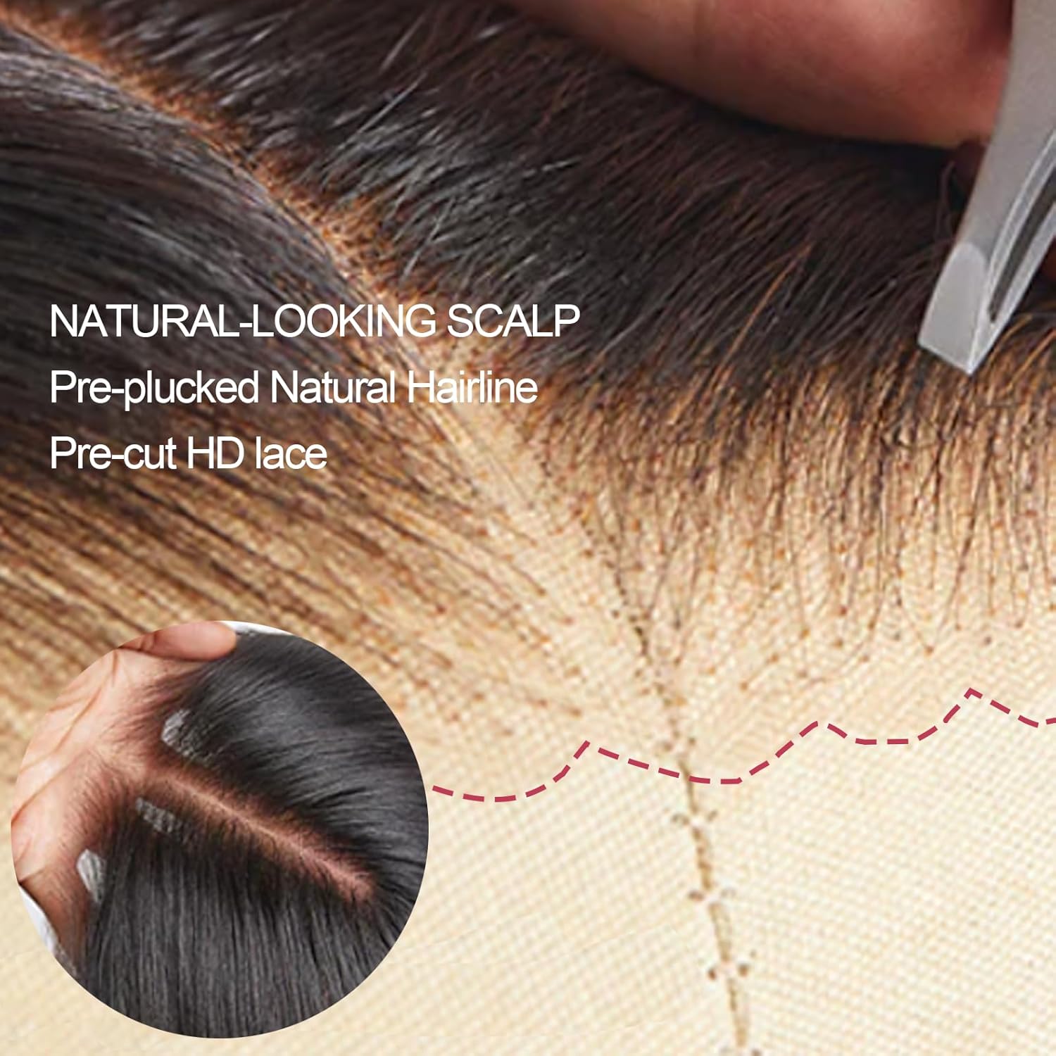 VTKXGG Lace Front Wig 13x6 Straight Human Hair Wig for Women Long Natural Black Human Hair 180% Density Lace Frontal Human Wigs for Black Women Peruque Femme Cheveux Humain (16 Inch)