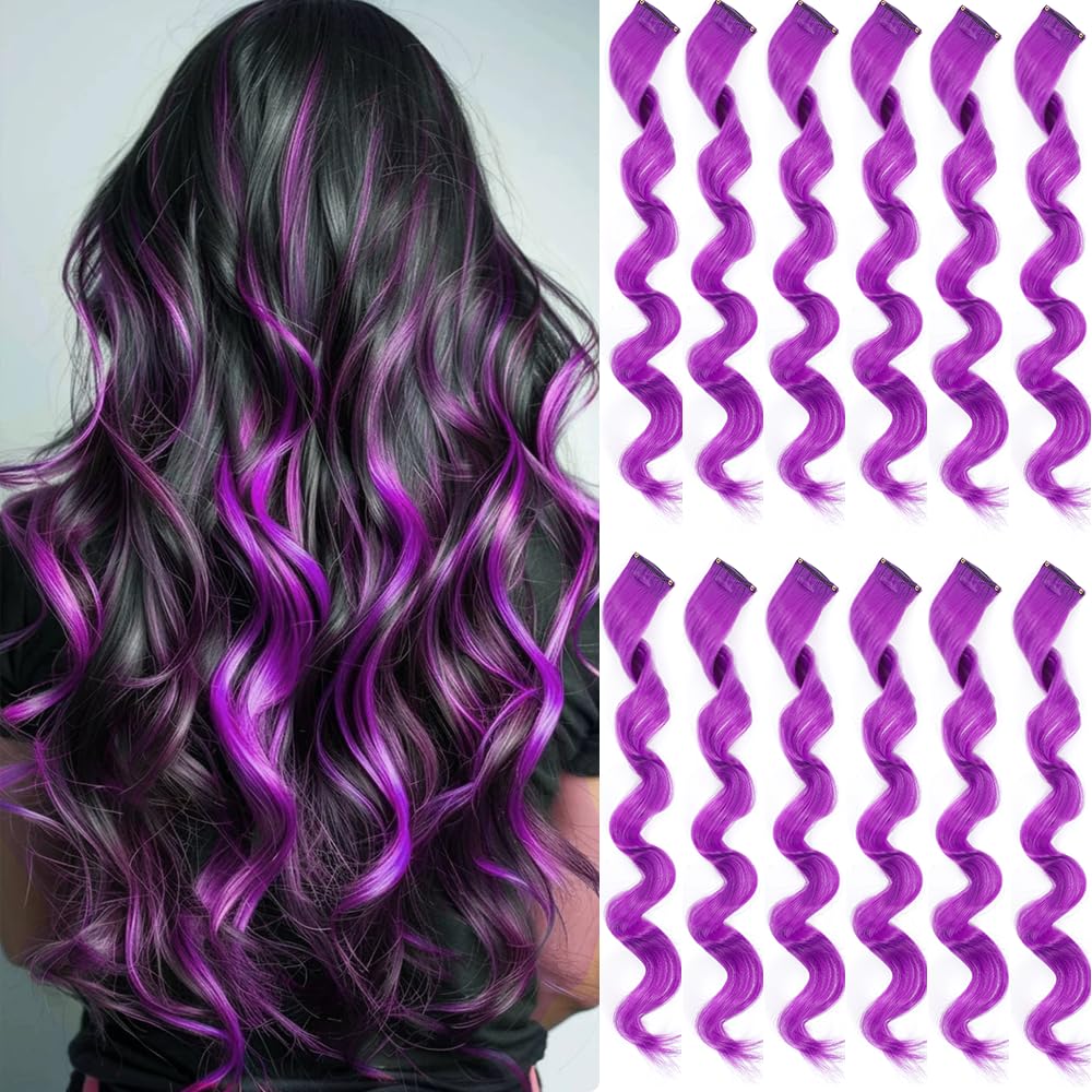 12 Pcs Pink Clip-In Hair Extensions – 22