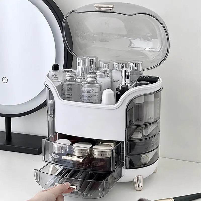 Multifunctional Dustproof Makeup Box for Beauty Routine